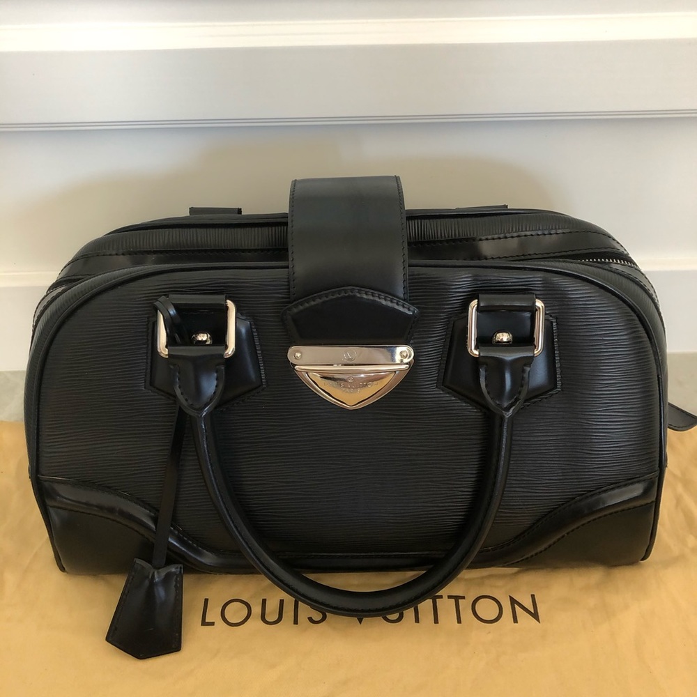 Louis Vuitton Epi Bowling Montaigne Noir Handbag